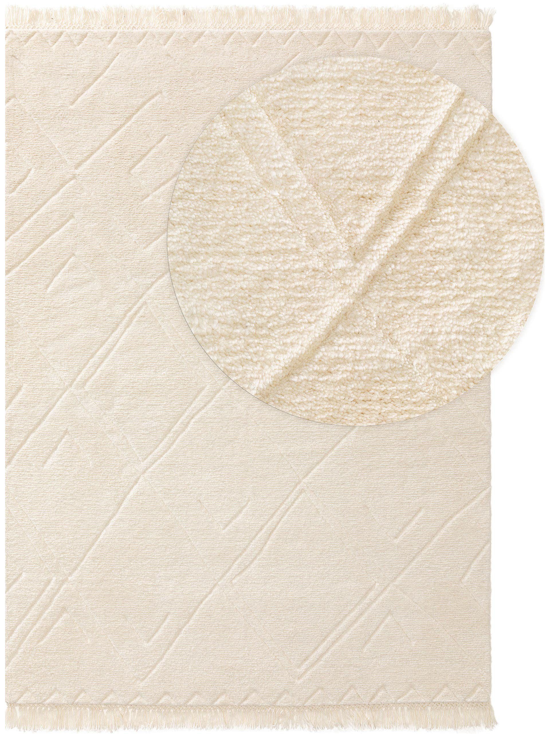 benuta Wollteppich Maroc, rechteckig, Höhe: 21 mm, Kunstfaser, Berber, Ethno-Style, Wohnzimmer