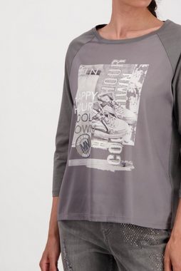 Monari Schlupfbluse Blusenshirt mit Turnschuh Print