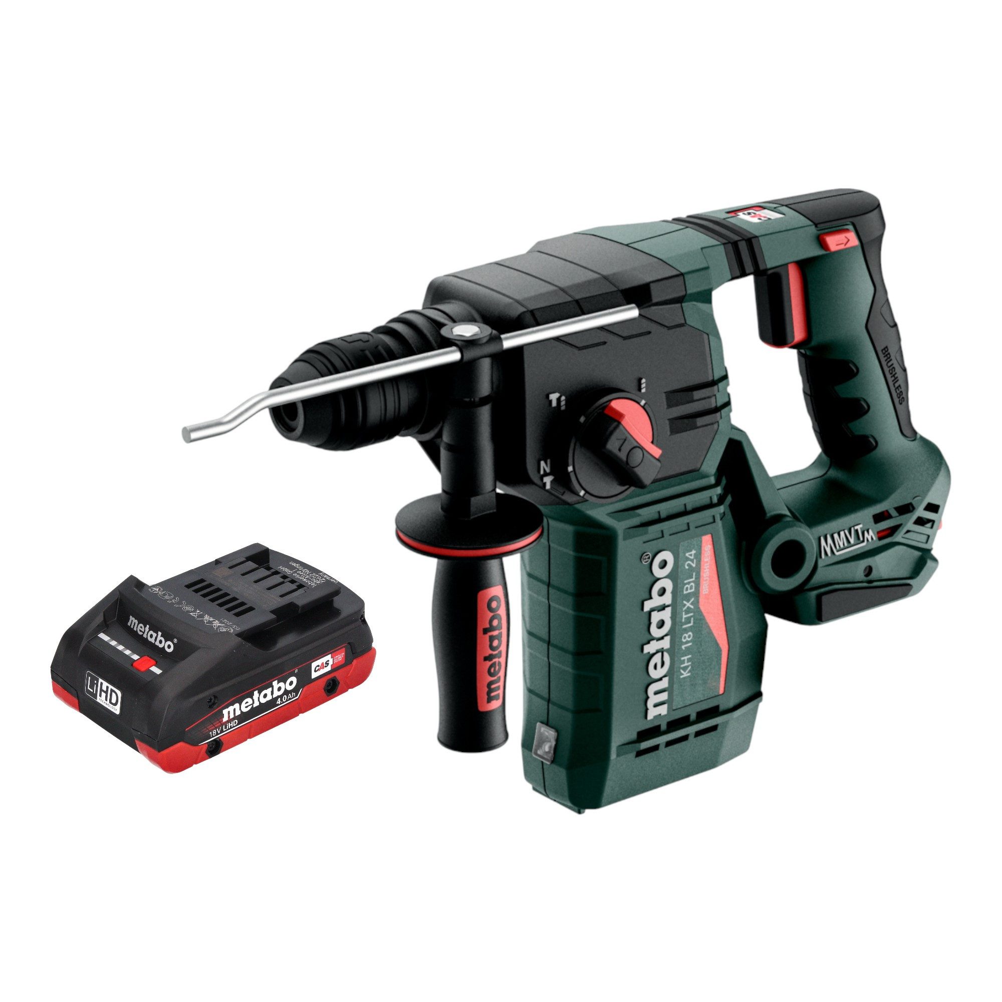 metabo Akku-Kombibohrhammer KH 18 LTX BL 24 Akku Bohrhammer 18 V 2,2 J SDS Plus Brushless