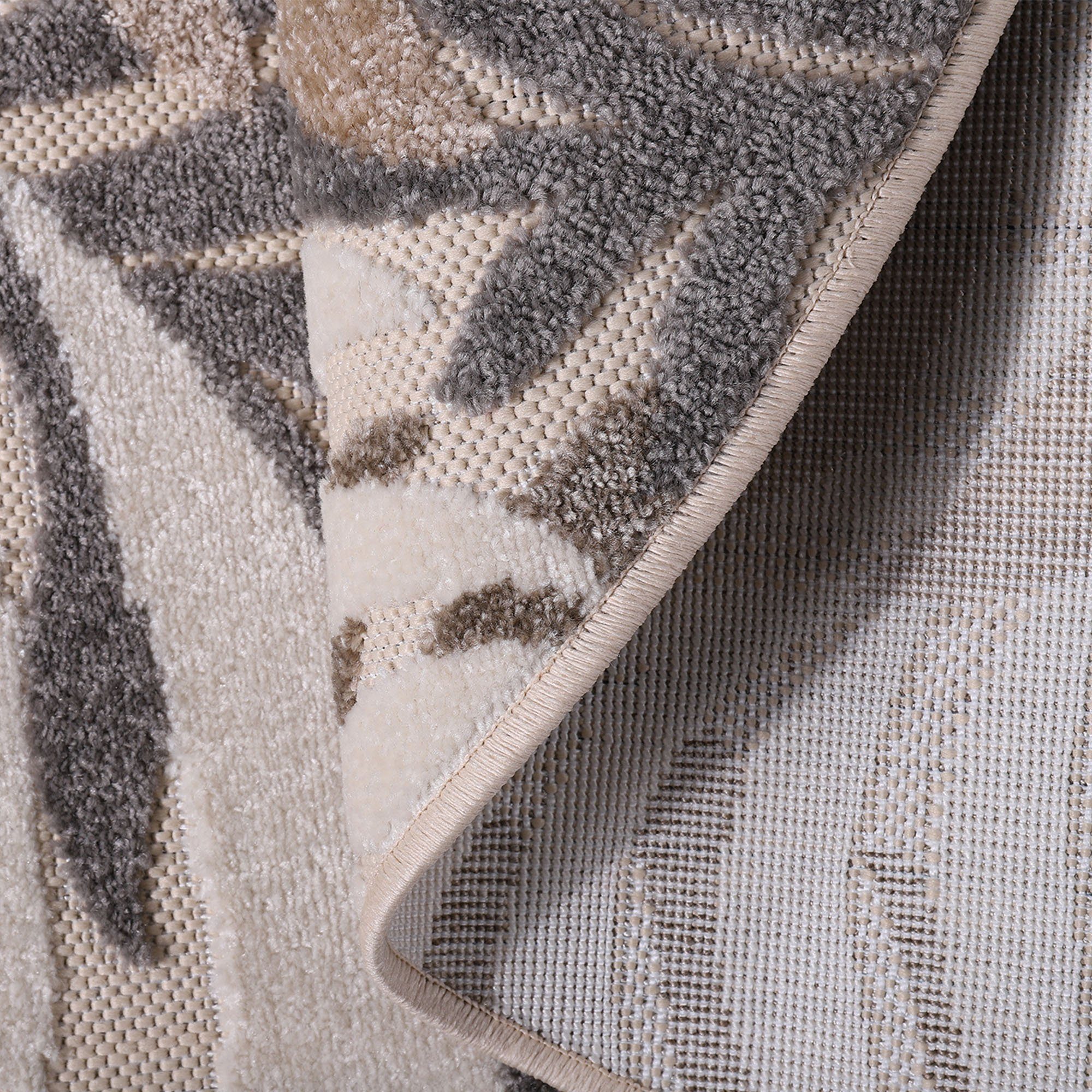Sanat Teppich Floral Outdoor, rund, Höhe: 6 mm, In- und Outdoor geeignet, florales Design, Balkon, Terasse