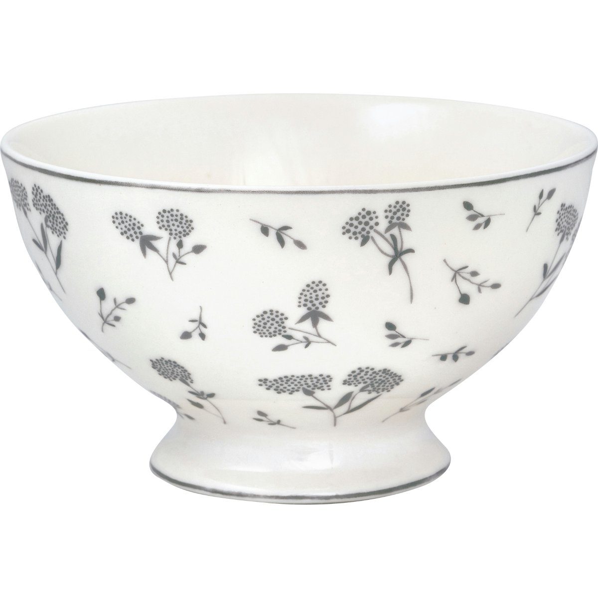 Greengate Schale Sabine Suppenbowl white 0,5l, Steinzeug, (Bowls)