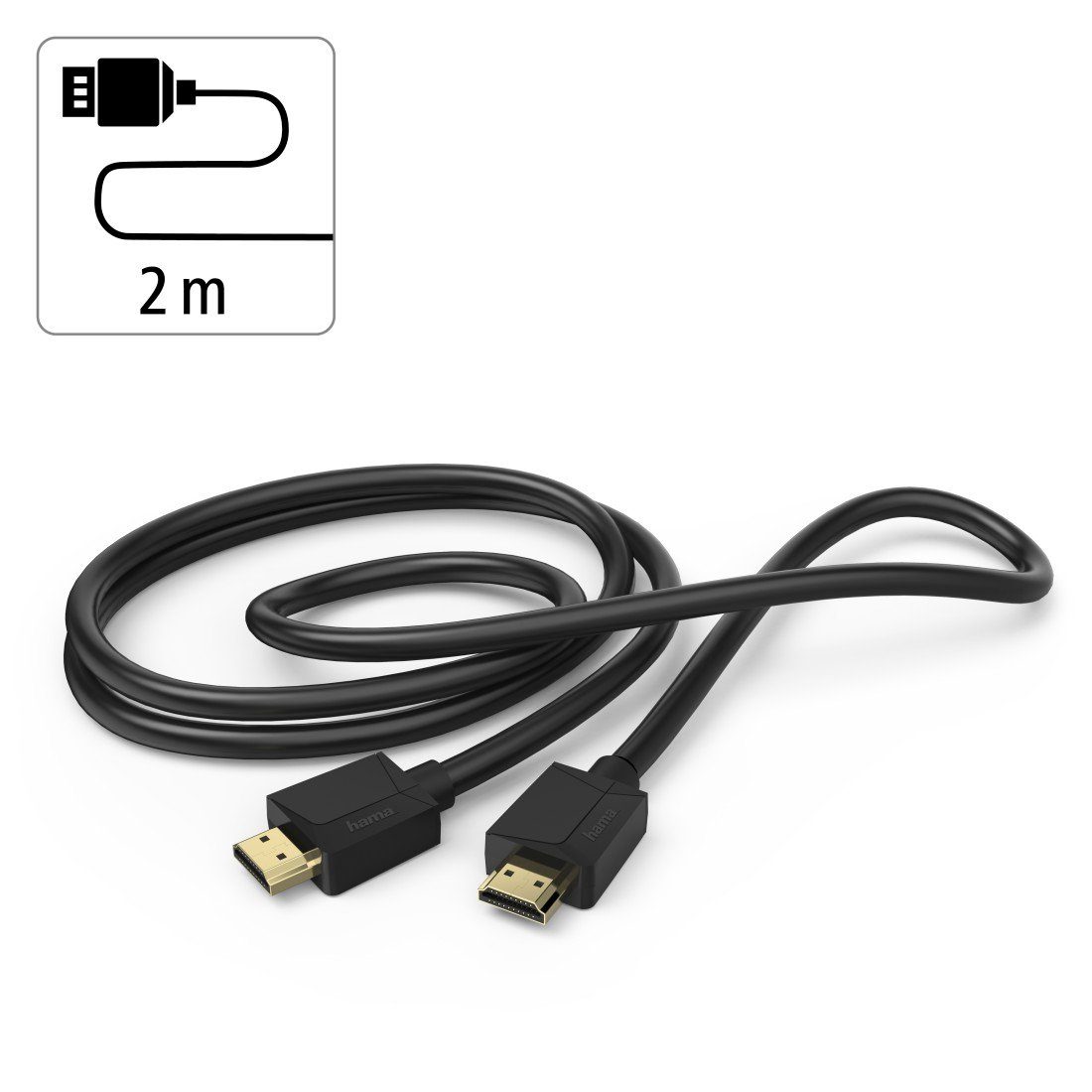 Hama Ultra High Speed HDMI zertifiziert, HDMI-Kabel, 2 cm) m Stecker-Stecker, 8K, HDMI, (200 Kabel