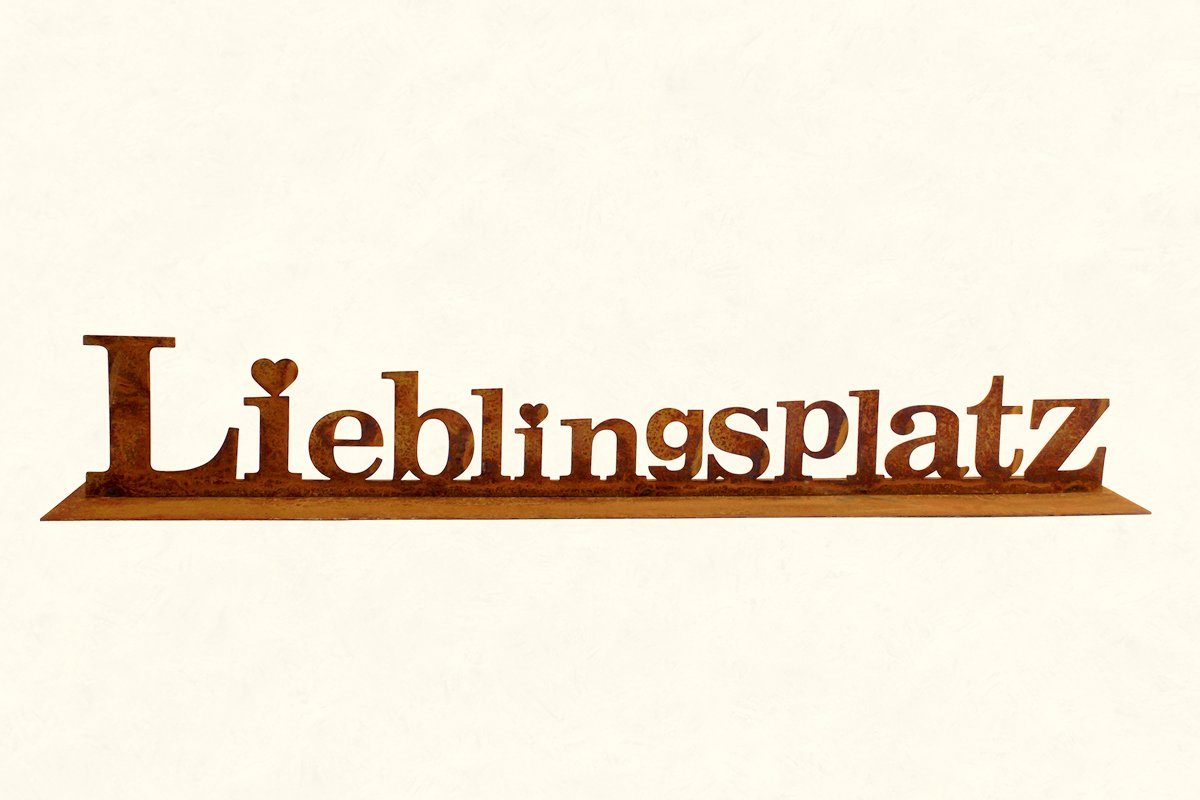 Lünemann Deko-Schriftzug Großer Schriftzug "Lieblingsplatz" - Edelrost