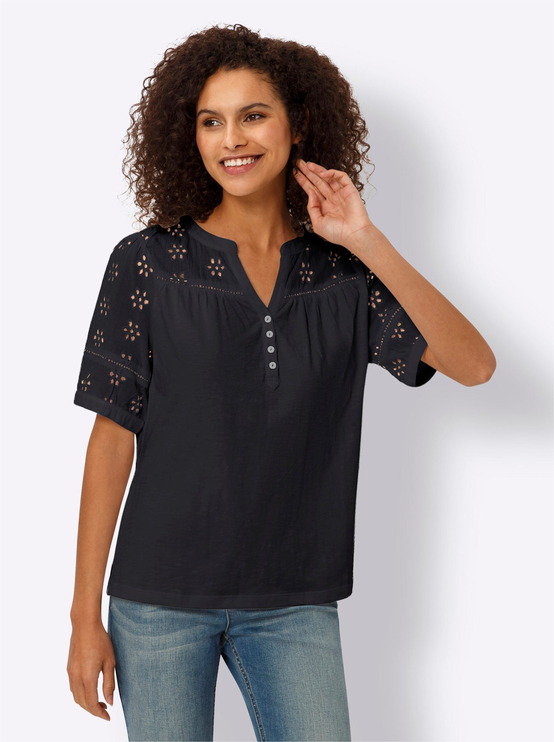 heine T-Shirt Spitzenshirt günstig online kaufen