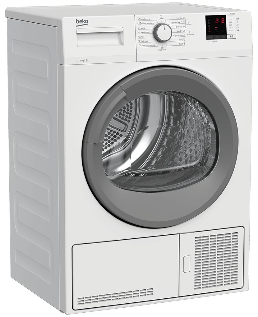 BEKO Kondenstrockner DC 101230, 10 kg, Kindersicherung, Reversierende Trommel, Signalton