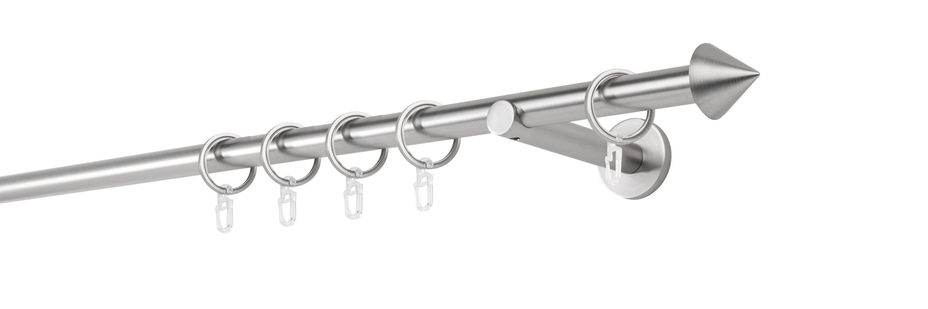 ondeco Gardinenstange Rundrohr Wandabstand 12cm Spitze, günstig online kaufen