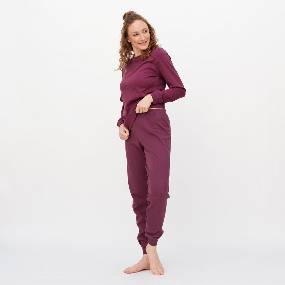 LIVING CRAFTS Schlafanzug BETTY Sanftes, geschmeidiges Tulipwood Interlock-Jersey