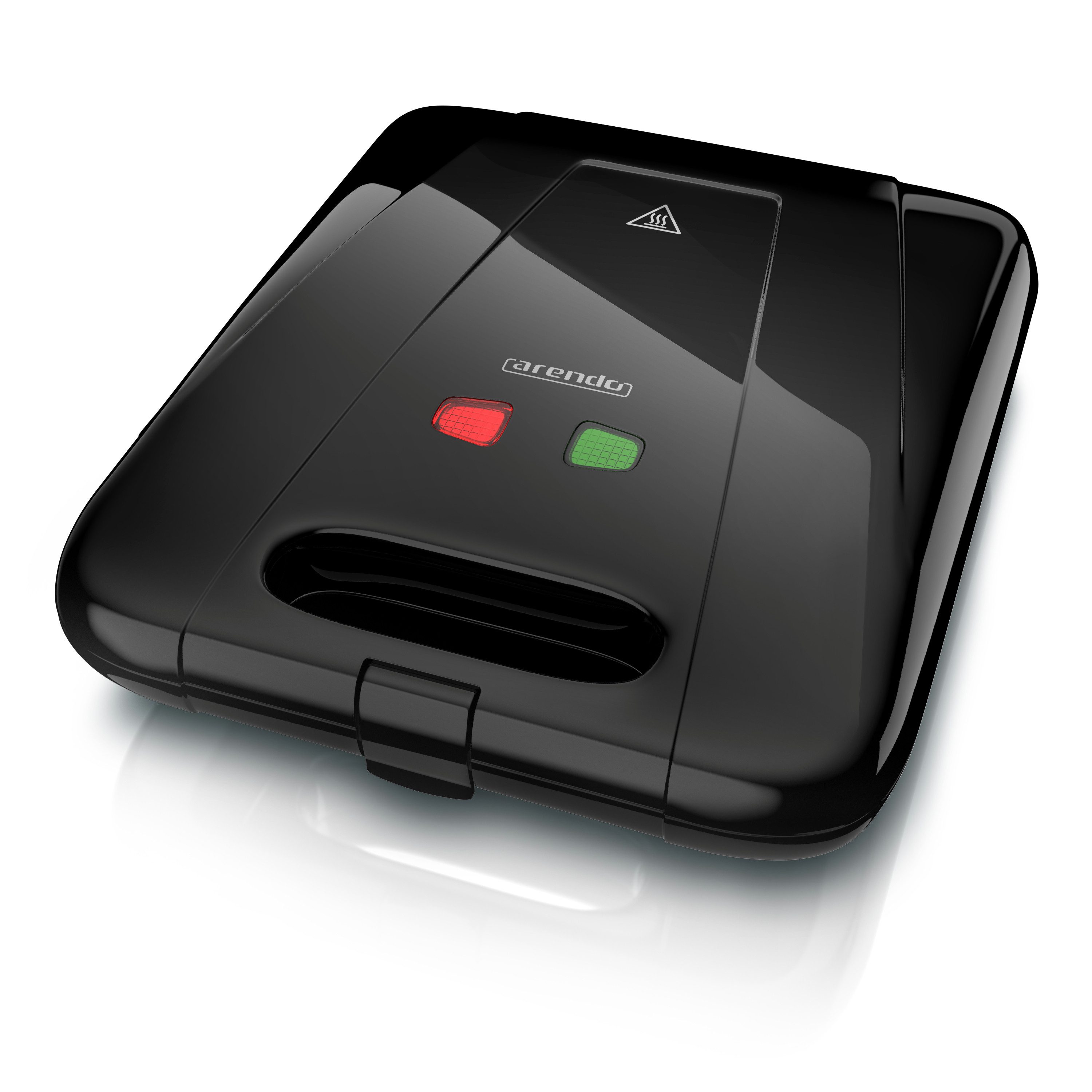 Arendo Sandwichmaker XXL für 4 Sandwiches, Sandwichtoaster für große Toasts, BPA Frei, 1400 W, Antihaftbeschichtet, Schnellaufheizung, Temperaturregelung, 1400 W