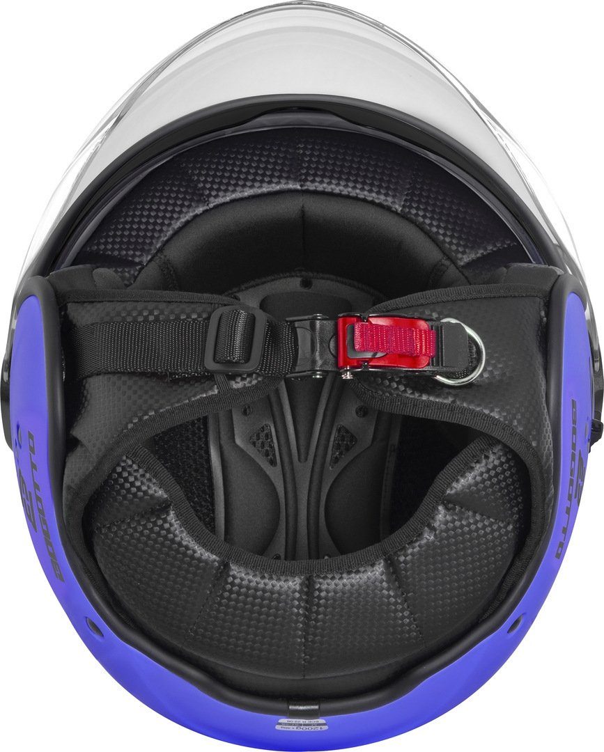 Bogotto Motorradhelm H595-1 SPN Jethelm, herausnehmbares Innenfutter,integriertes Sonnenvisier