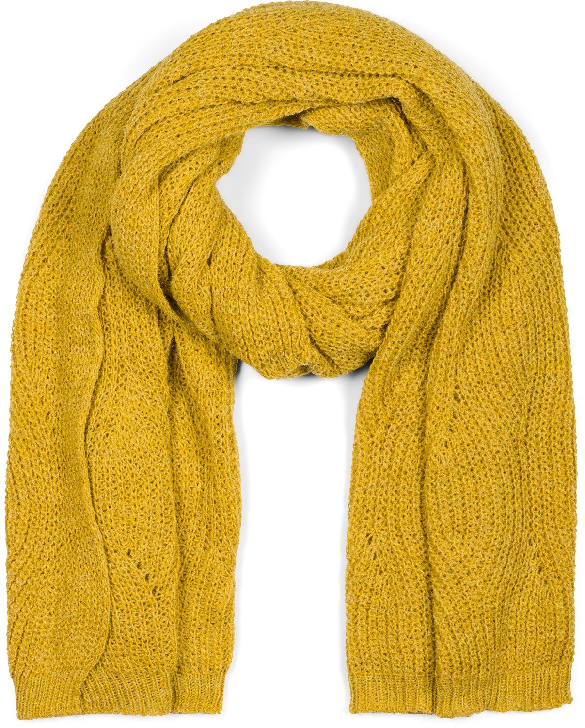 Strickschal Strick Schal mit Wellenmuster