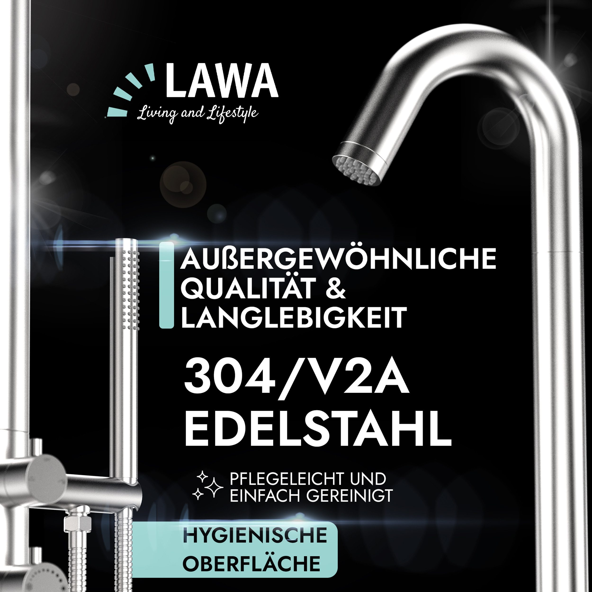 LAWA Living and Lifestyle Gartendusche V2A günstig online kaufen