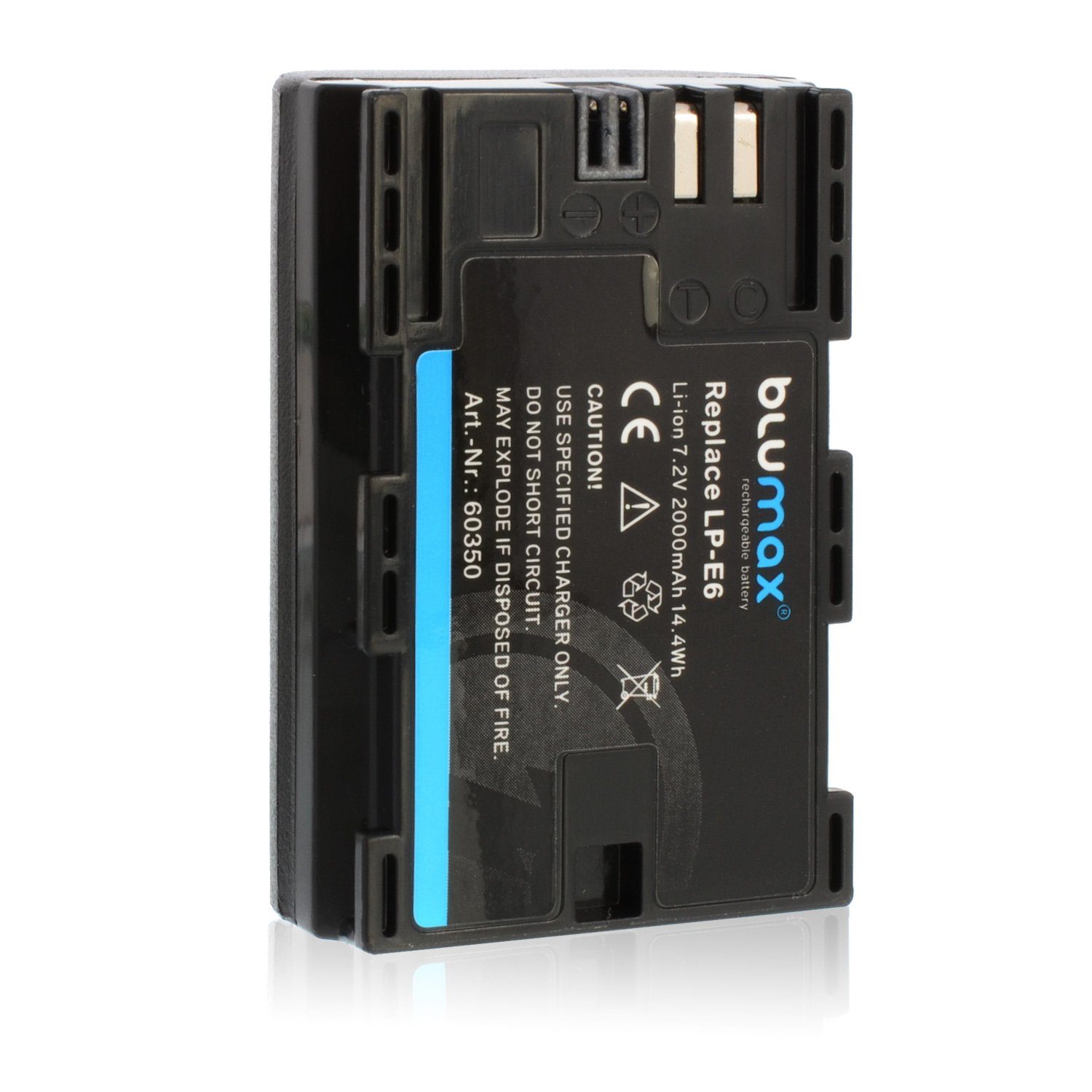 Blumax Set mit Lader für Canon LP-E6 EOS LP-E6N 2000 mAh Kamera-Ladegerät