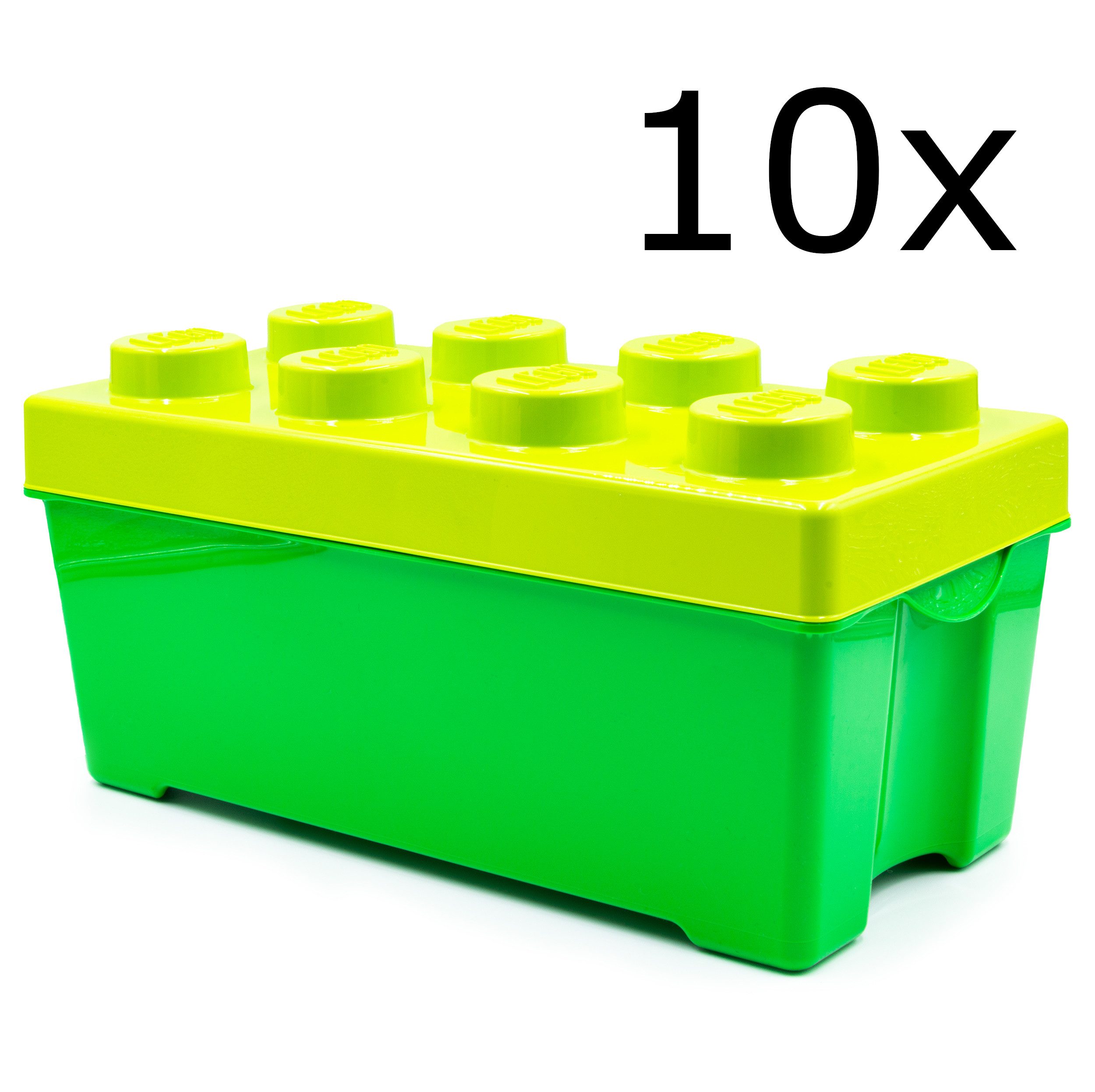LEGO® Aufbewahrungsbox LEGO: grüne Aufbewahrungsbox, 10 Stück