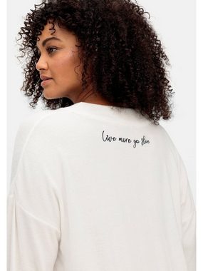 sheego by Joe Browns Sweatshirt Große Größen aus softem Feinstrick, mit kleiner Stickerei