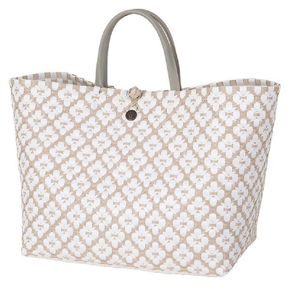 Handed By Einkaufskorb Handed By Shopper Motif Pale Grey With White Pattern