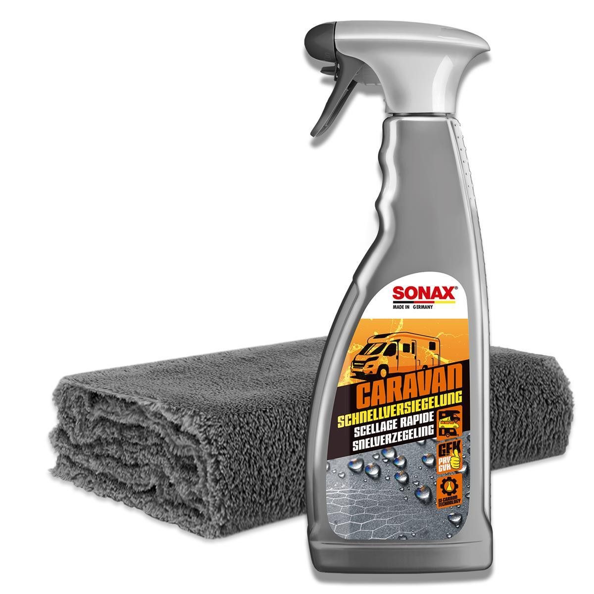 Sonax Reinigungs-Set SONAX Caravan Sets, - Wohnmobil Versiegelung mit Mikrofasertuch