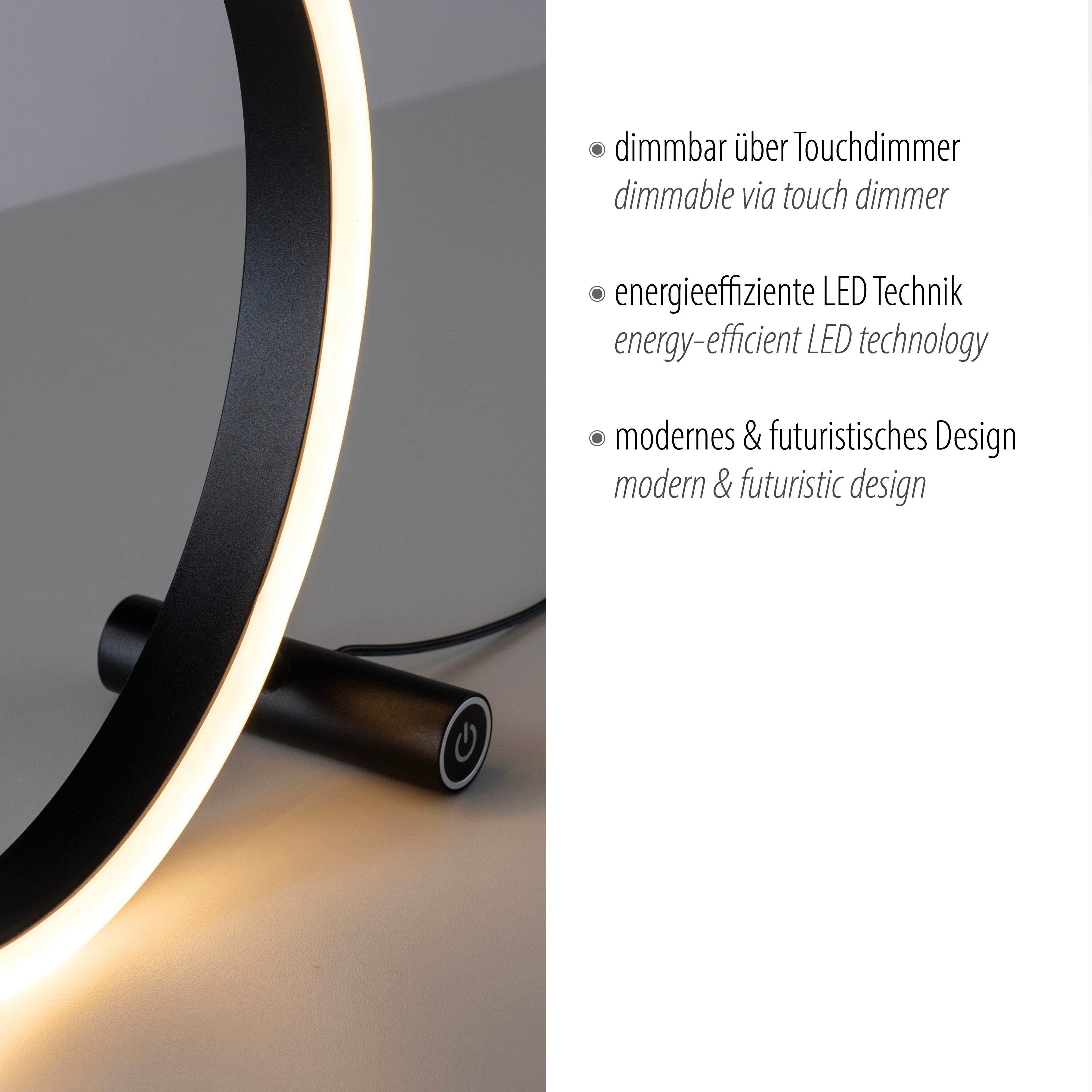 Leuchten Direkt Tischleuchte RITUS, dimmbar integriert, LED, LED über fest Warmweiß, Touchdimmer