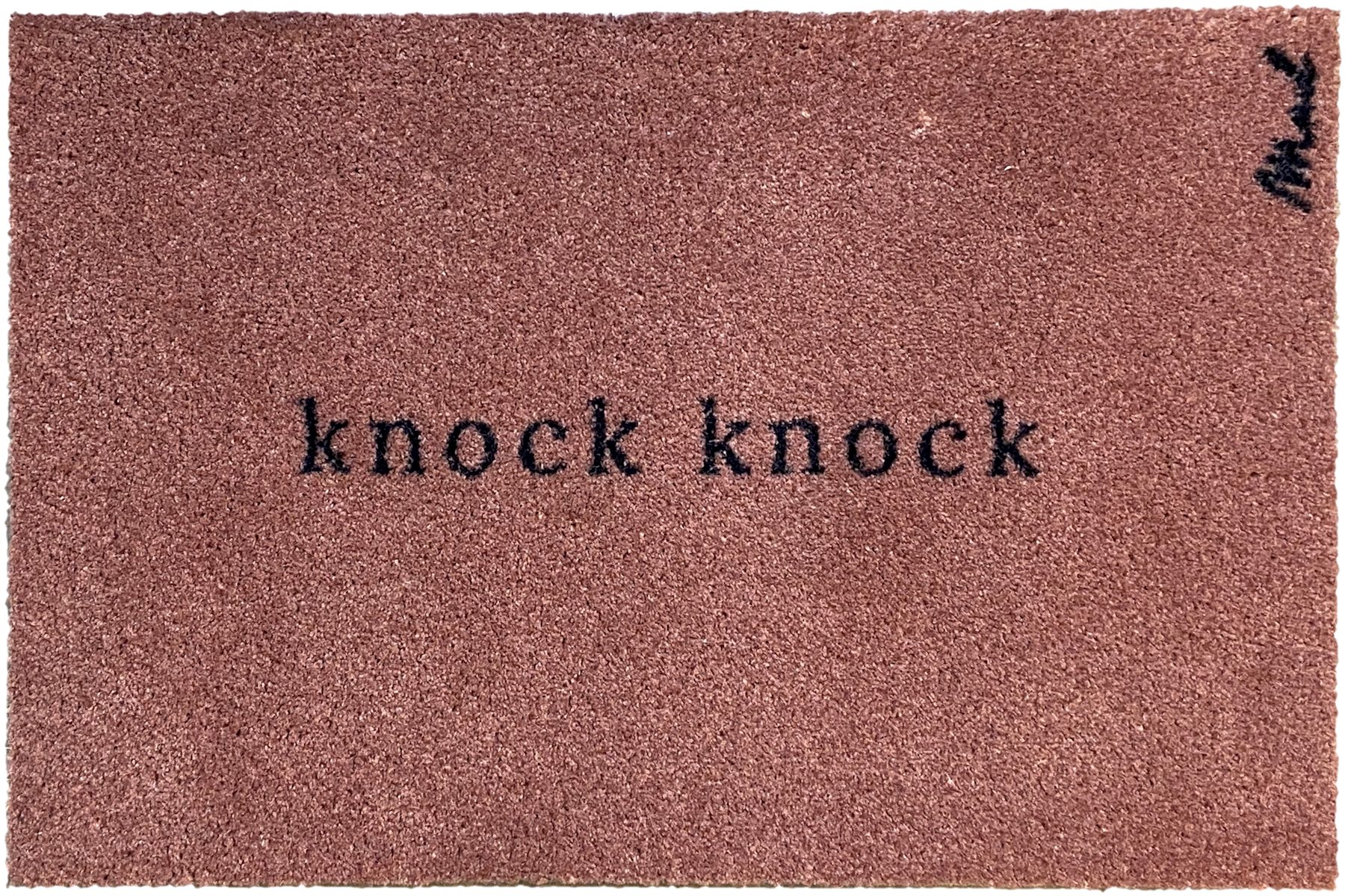 Mad about Mats Fußmatte Amira, mit Spruch "Knock, Knock" Print Türvorleger, rechteckig, Outdoor & Indoor, waschbar & rutschfest, dusty pink, 50 x 75 cm