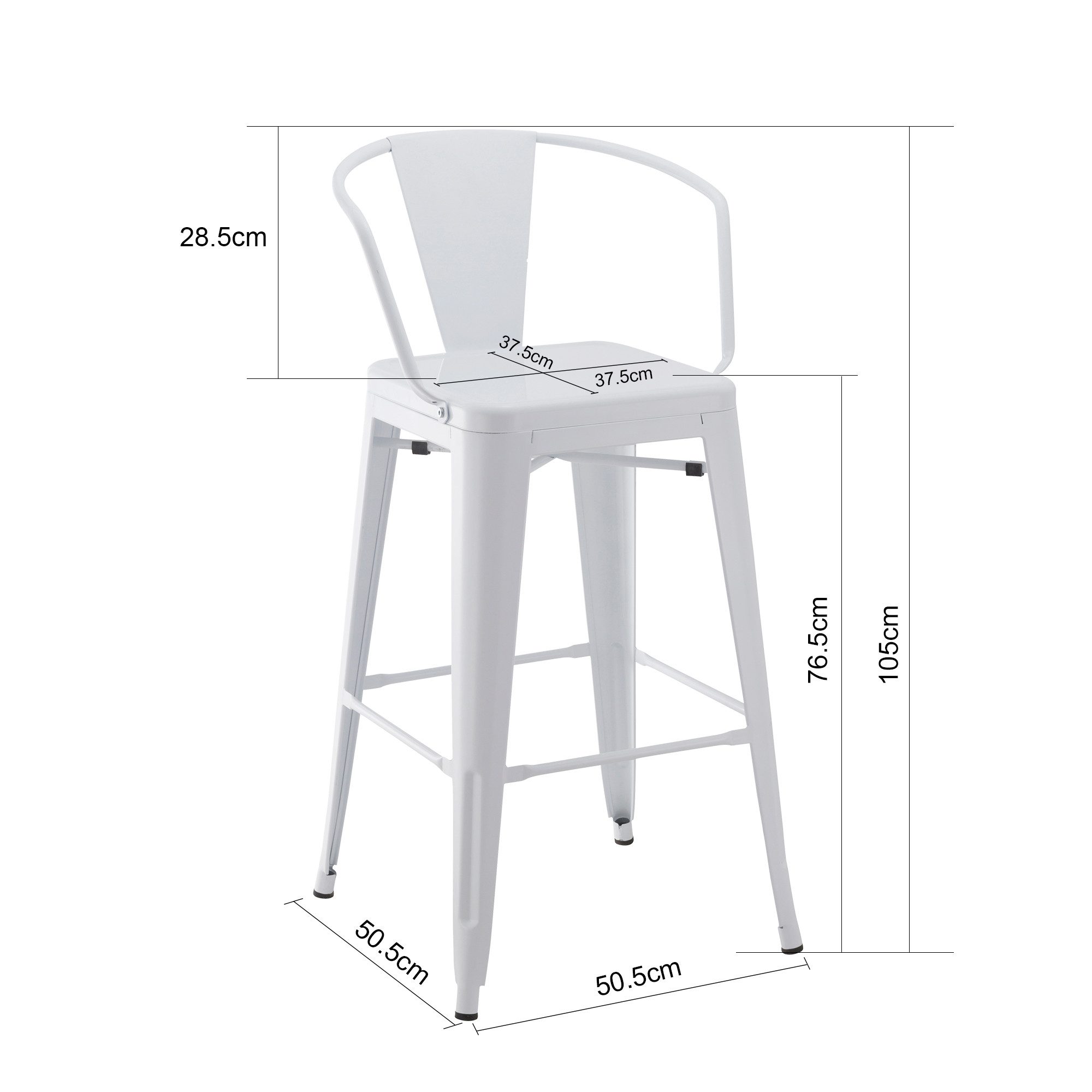 Duhome Barhocker, Bistrostuhl Metallstuhl aus Eisen günstig online kaufen