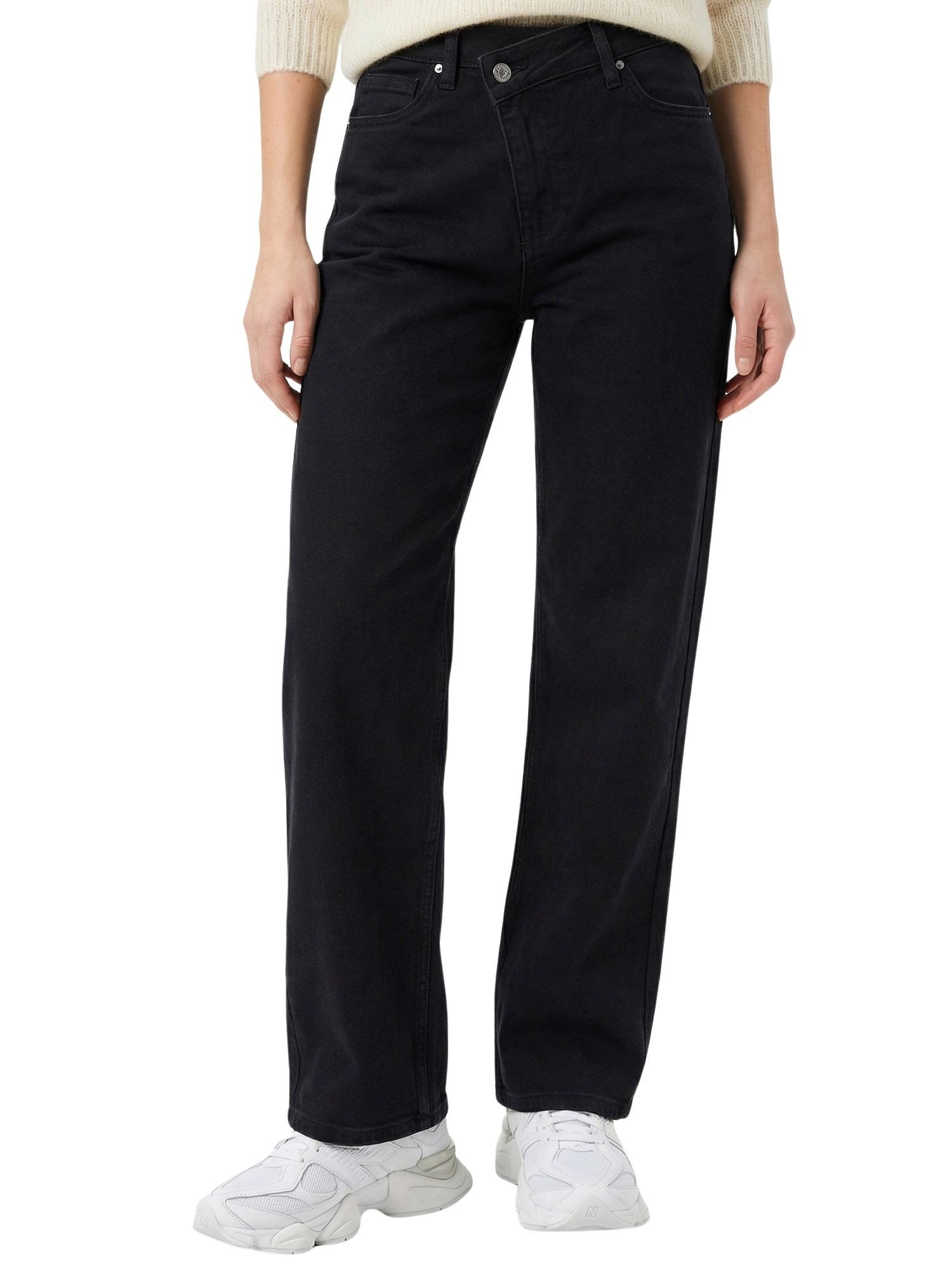 Tazzio Straight-Jeans F141 High Waist, gerades Bein, cleane Uni-Optik