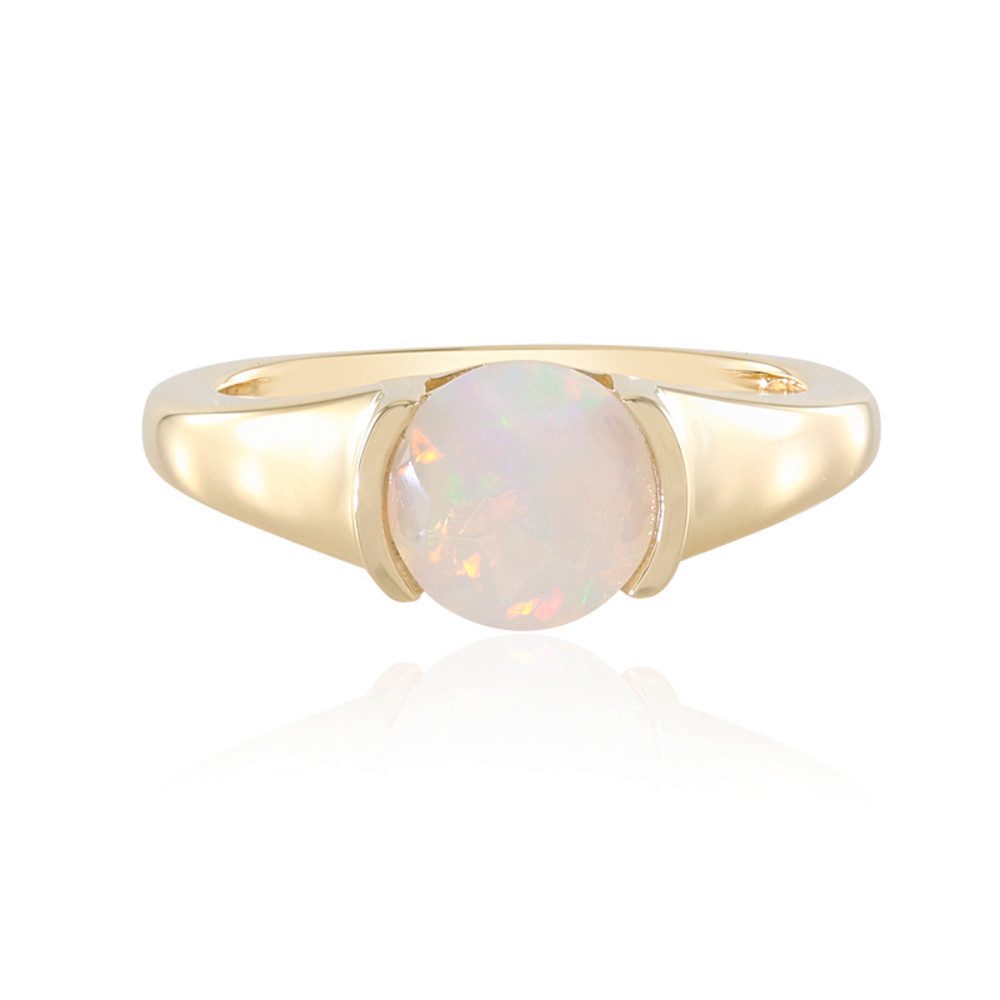 Cavill Solitärring Welo-Opal Ring 0,72 ct, gelbvergoldet, 925 Silber, Damenschmuck (1-tlg)