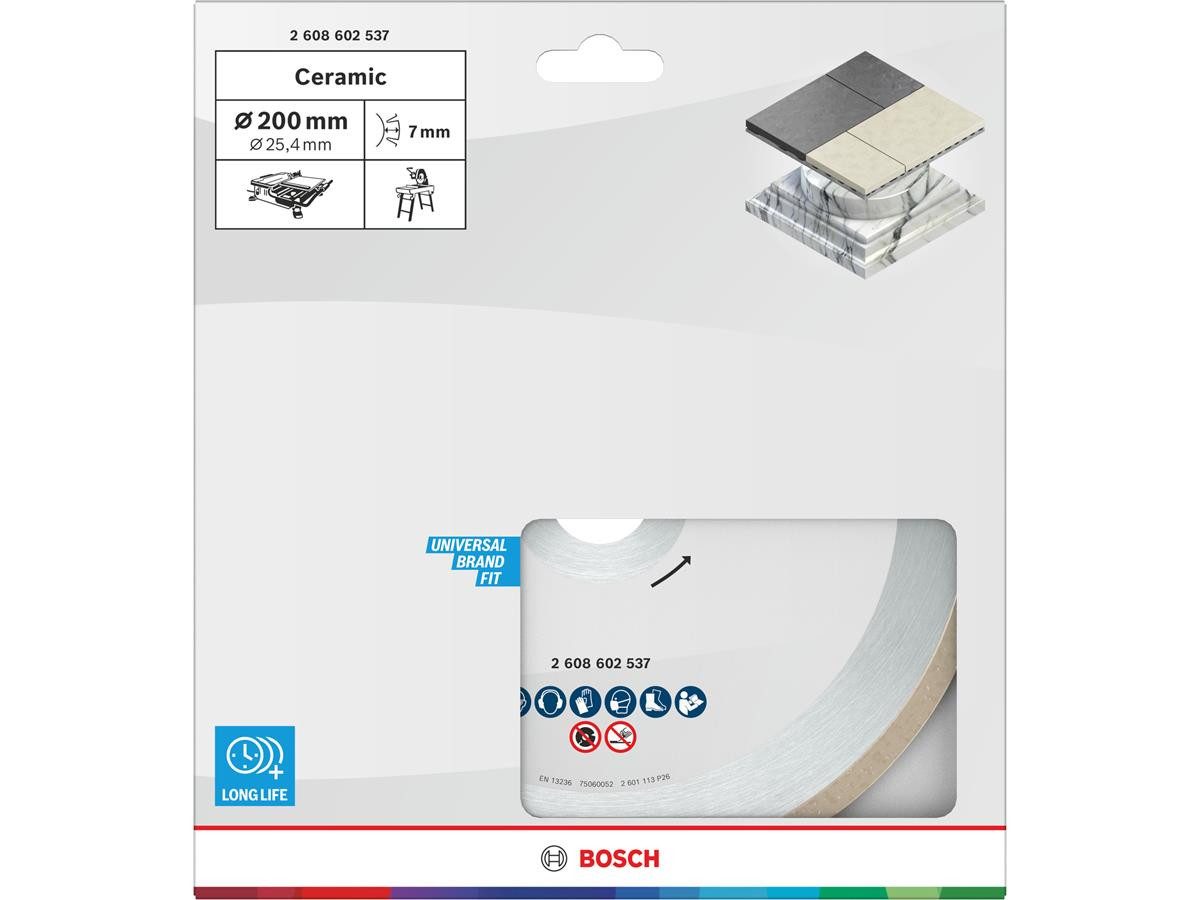 BOSCH Trennscheibe Diamant Standard for Ceramic, Ø 200 mm