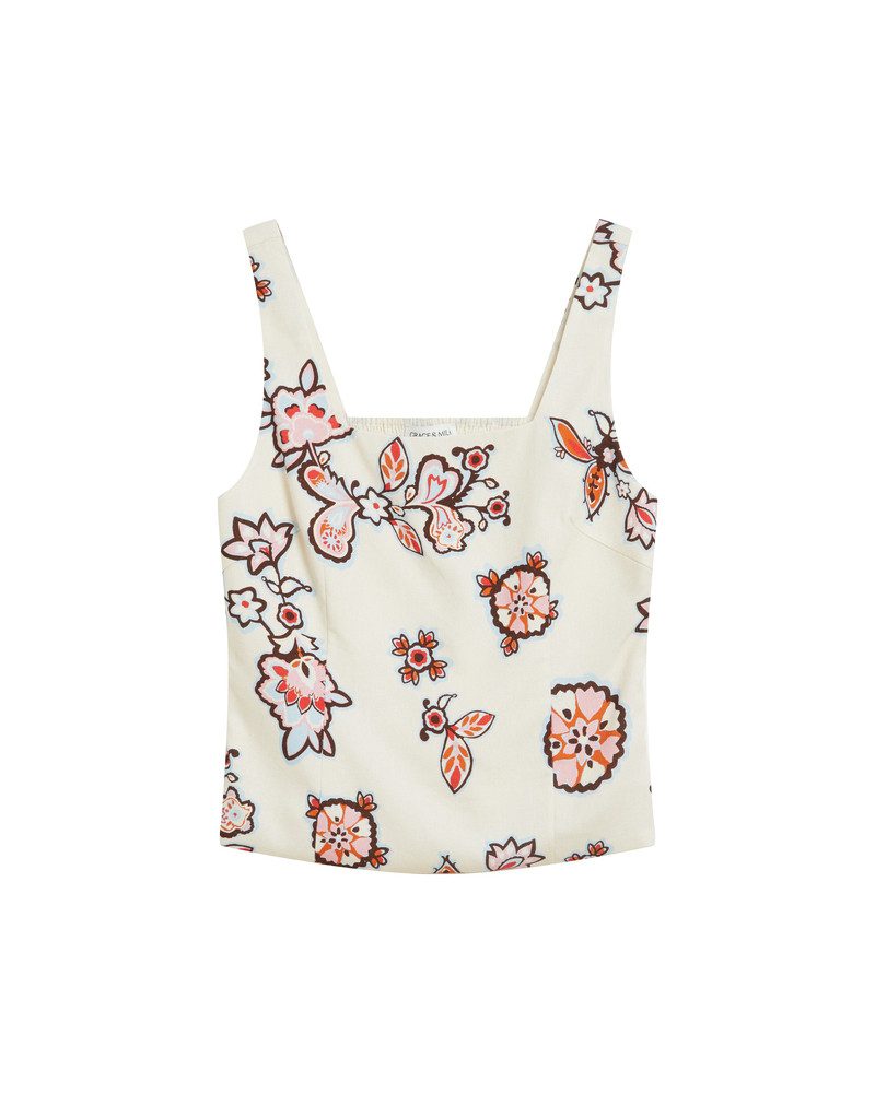 Grace & Mila WINDSOR - Top mit eckigem Ausschnitt - Weiss