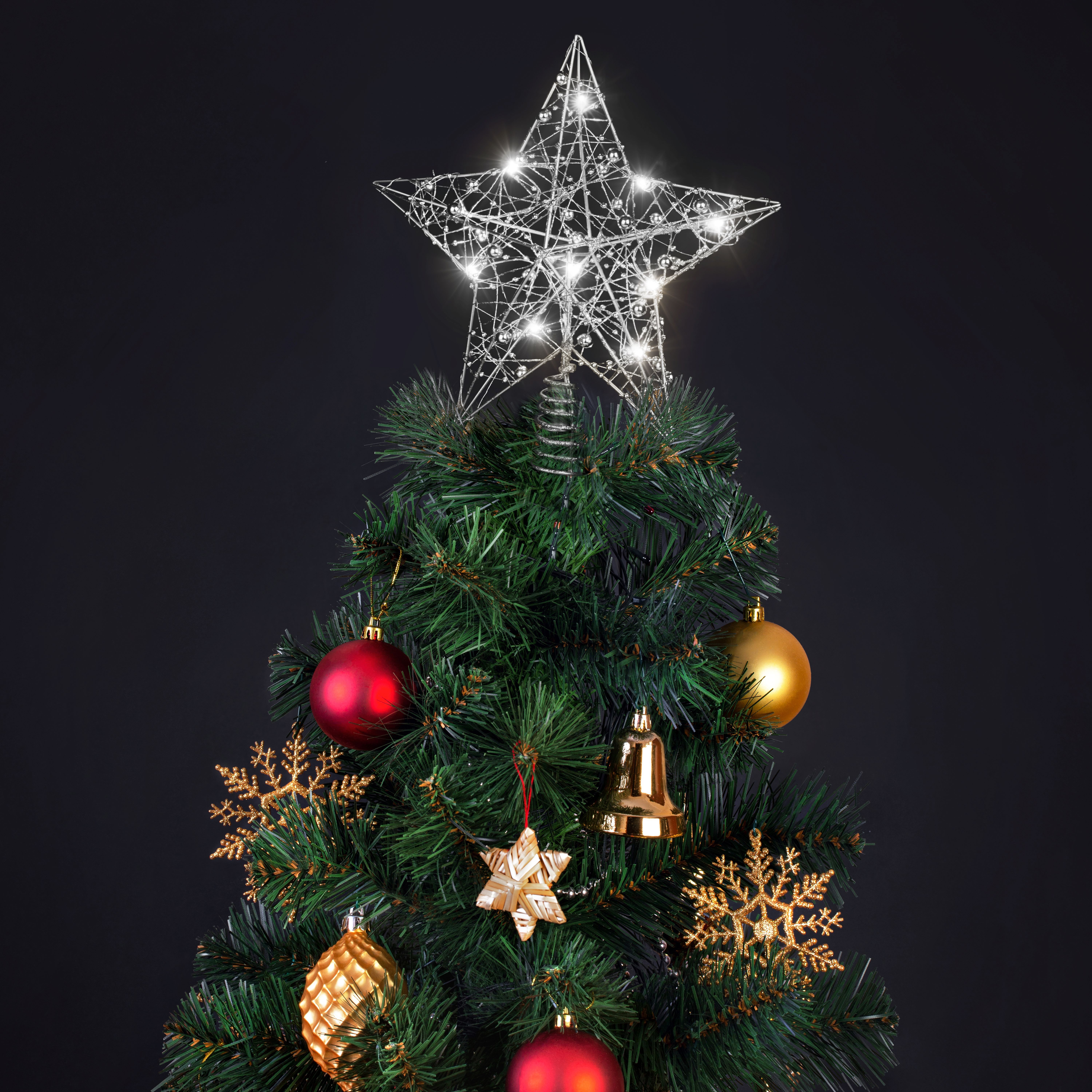 Northpoint Weihnachtsbaumkugel mit Befestigungsclip und Timerfunktion 3000K