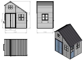 TP Toys Spielhaus, mit 2 Ebenen, aus nordischem Kiefernholz