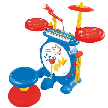 Lexibook® Spielzeug-Musikinstrument Elektronisches Schlagzeug mit Keyboard und Sitz