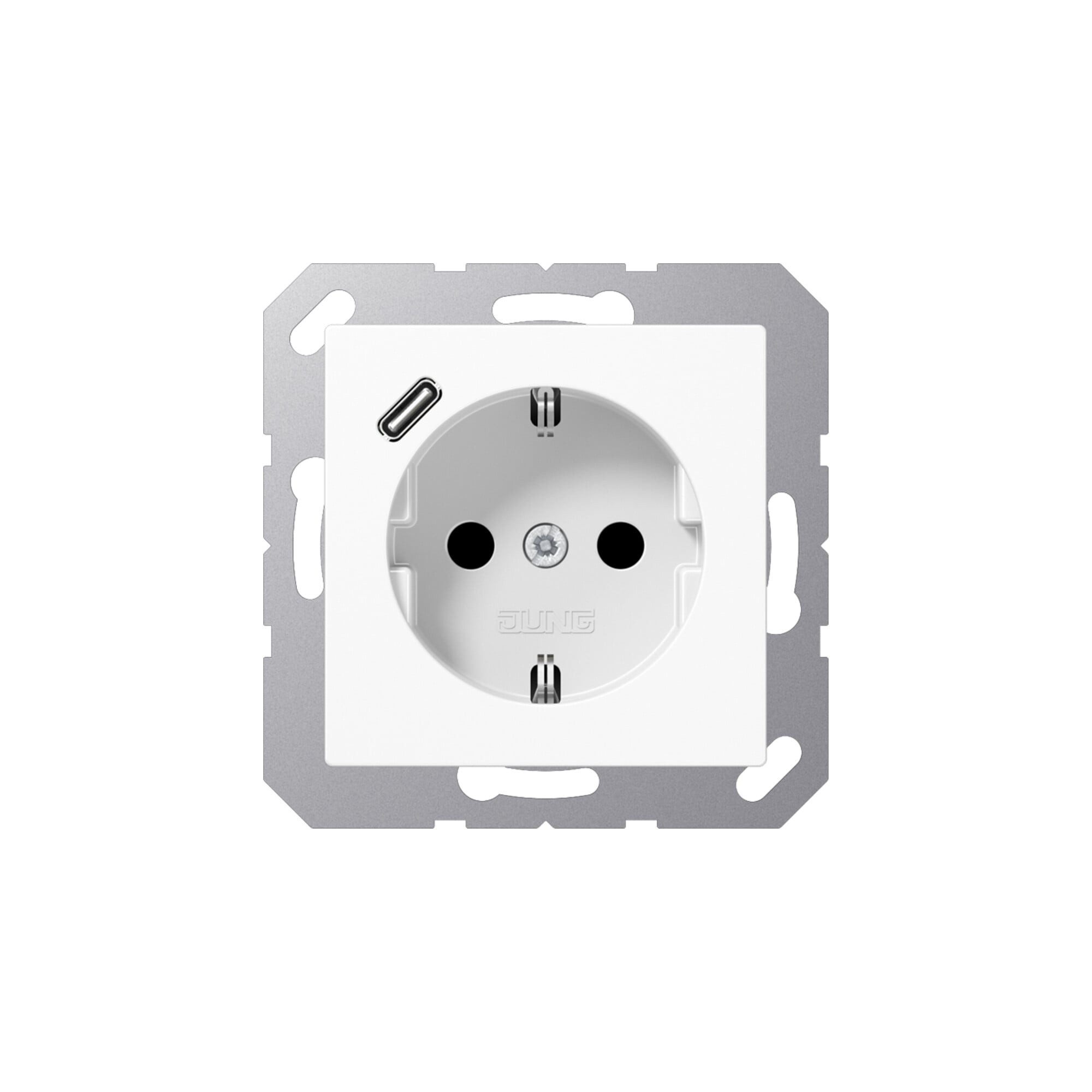 JUNG Steckdose Jung SCHUKO Steckdose mit USB Typ C A1520-18CWW