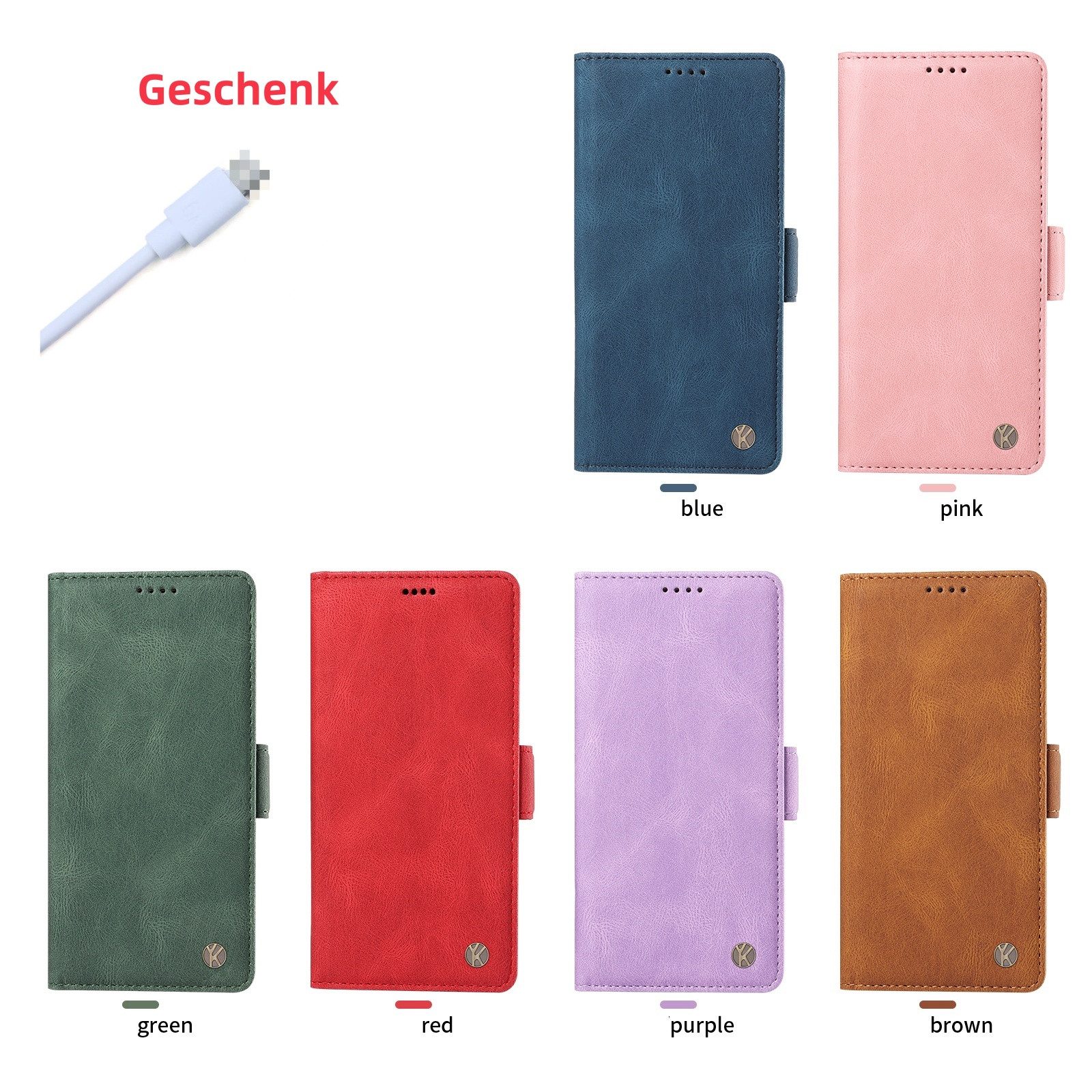 trends for living Handyhülle Leder Hülle Tasche Case Mit Kartenschlitz für Samsung S Serie Modelle