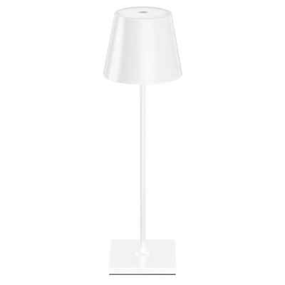 SIGOR LED Tischleuchte »Nuindie - Weiße LED Akku-Tischlampe Indoor & Outdoor, dimmbar und aufladbar mit Easy-Connect, 9h Leuchtdauer«