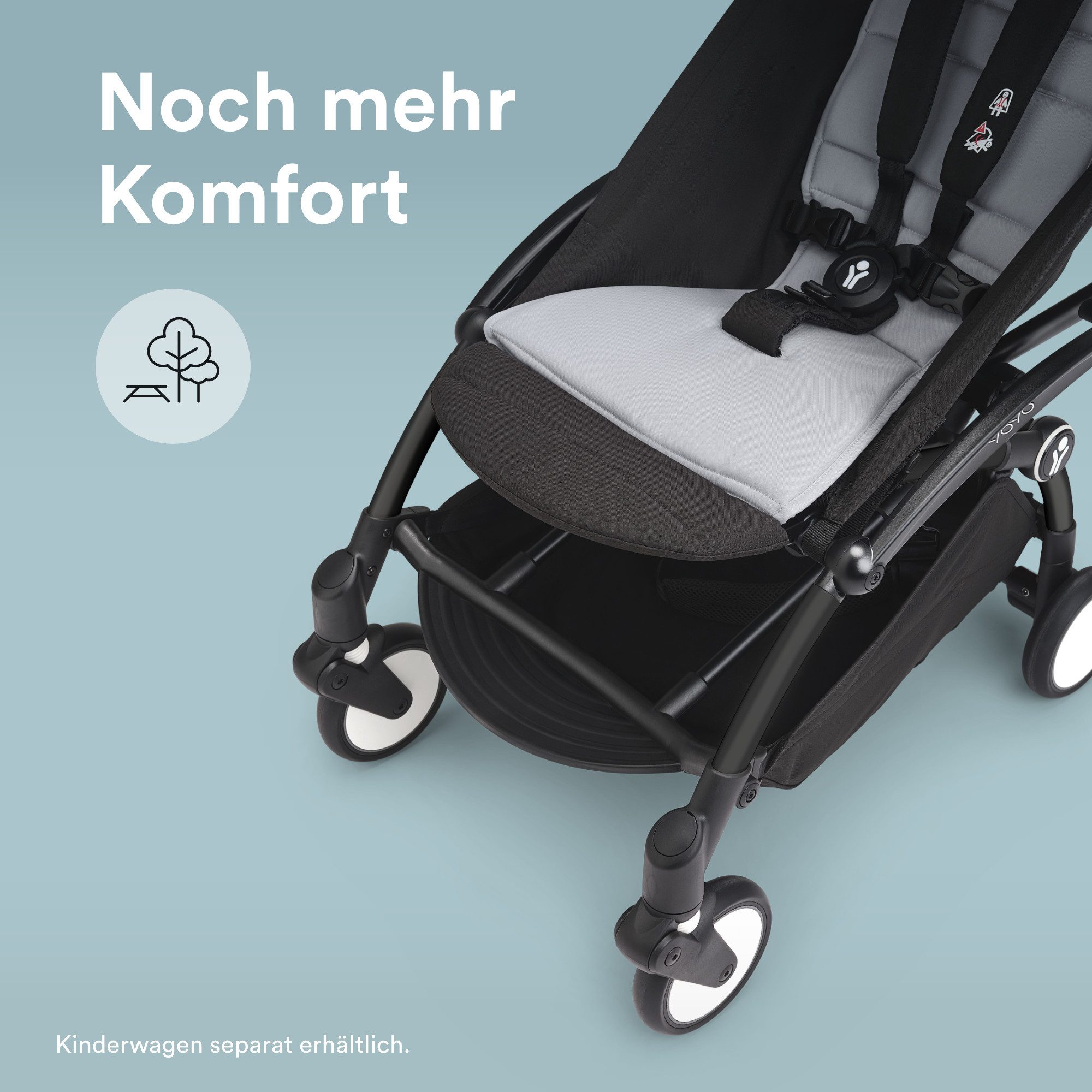 Stokke Kinderwagenaufsatz YOYO Beinablage - Zusätzlicher Komfort für unterwegs
