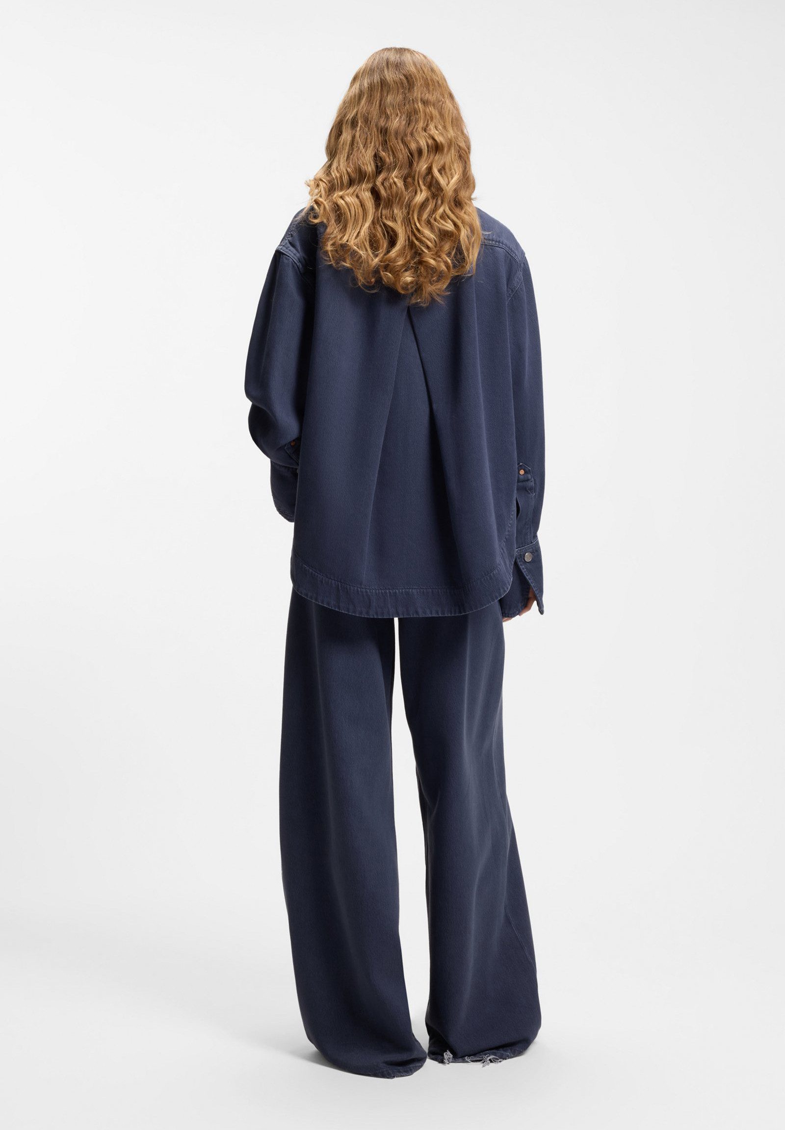 BOSS ORANGE Blusentop aus Denim (1-tlg)