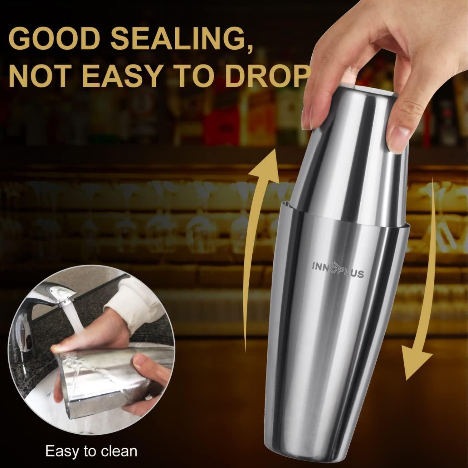 LuxusKollektion Cocktail Shaker Cocktail Shaker Set Premium Boston 800ML 600ML Geschenkset 8-teilig