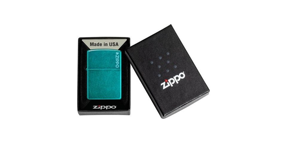 Zippo Feuerzeug Zippo Benzinfeuerzeug Candy Teal, Türkis (1-St), Benzinbetrieben