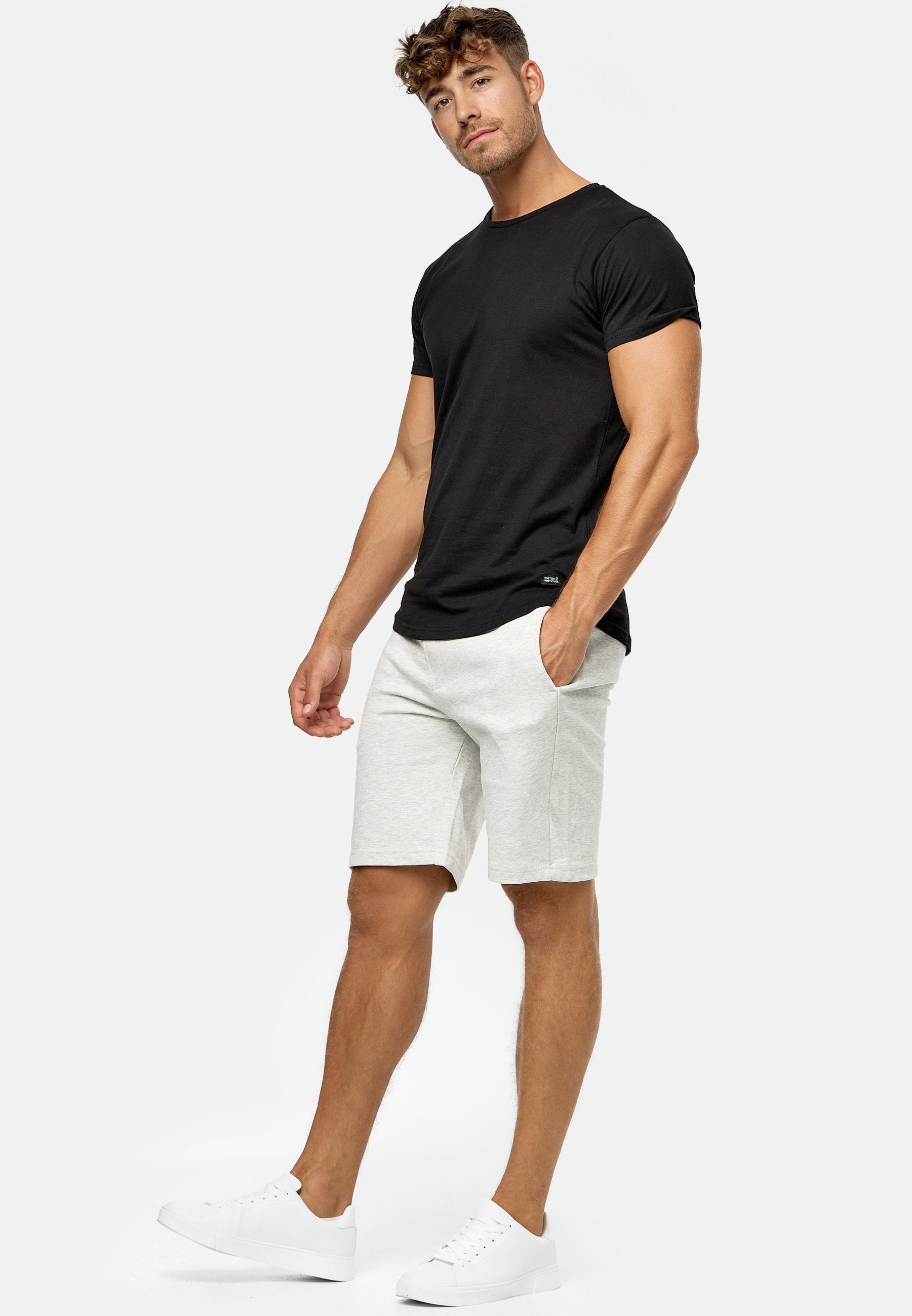 Indicode Sweatshorts Herren Aldrich Sweat Shorts Herrenshorts elastischer Bund mit Kordelzug