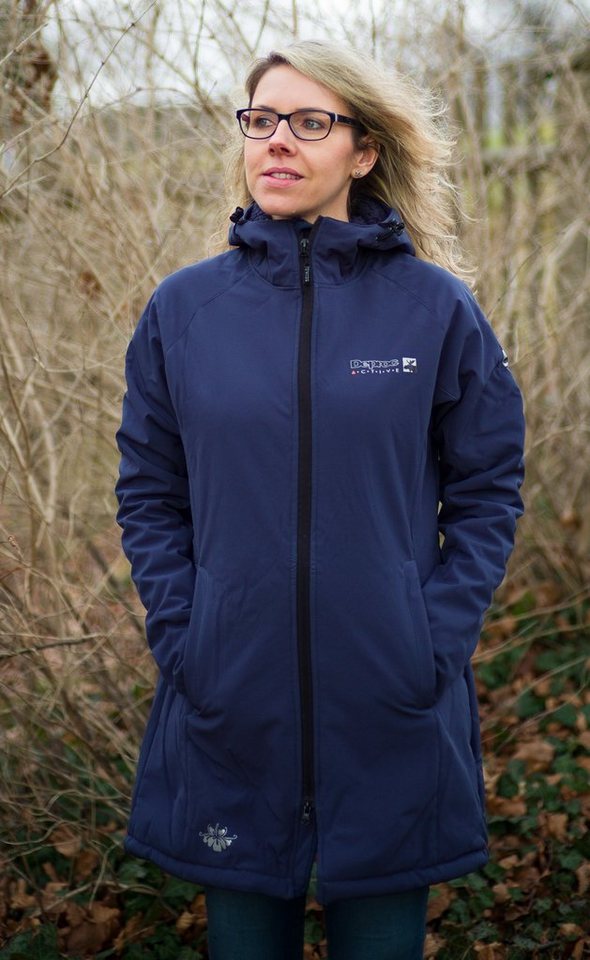 DEPROC Active Softshellmantel TENBY CS WOMEN Funktionsmantel, WIntermantel,  Longjacket mit Kapuze, auch in Großen Größen