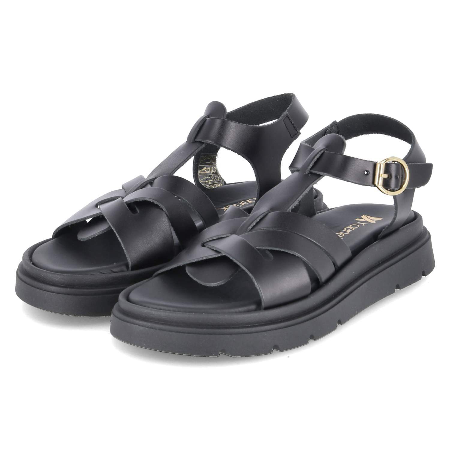 Kaerlek Kaerlek 1786/8345 NERO Damen Glattleder black Sandalette