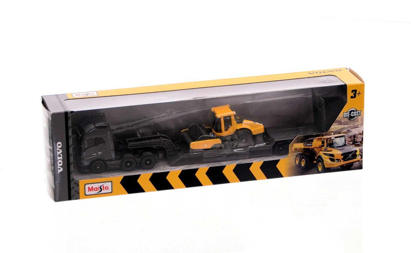 Maisto® Spielzeug-Auto Modelltruck - Volvo FH16 mit SD160B Walze, detailliertes Modell
