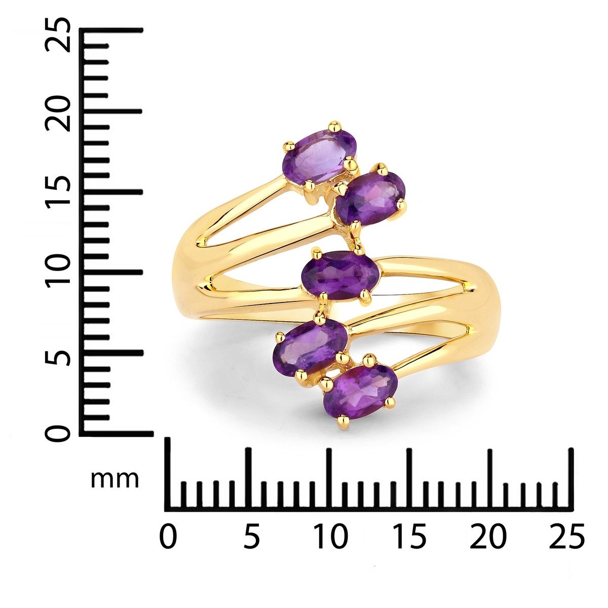 Rafaela Donata Fingerring gelbgold, aus Sterling Silber