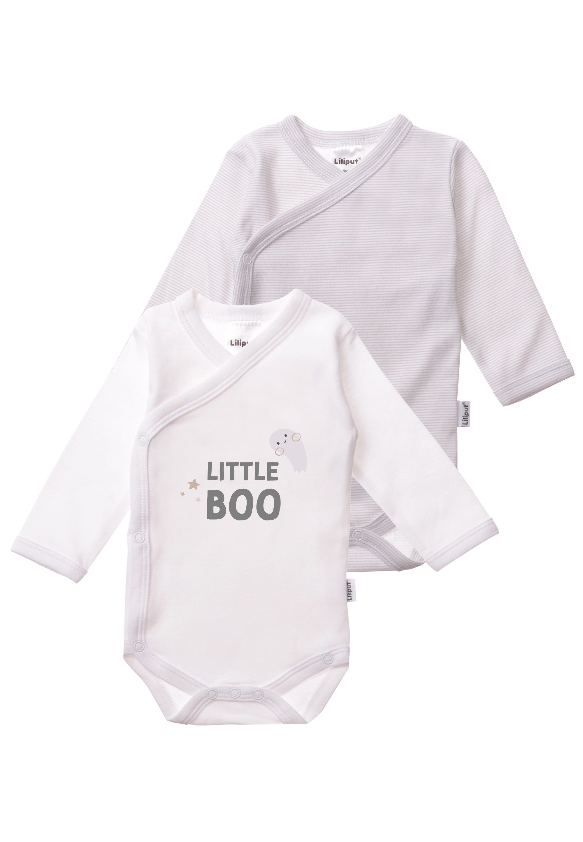 mit Wickelbody Zweier-Pack Boo im Druckknöpfen Little Liliput