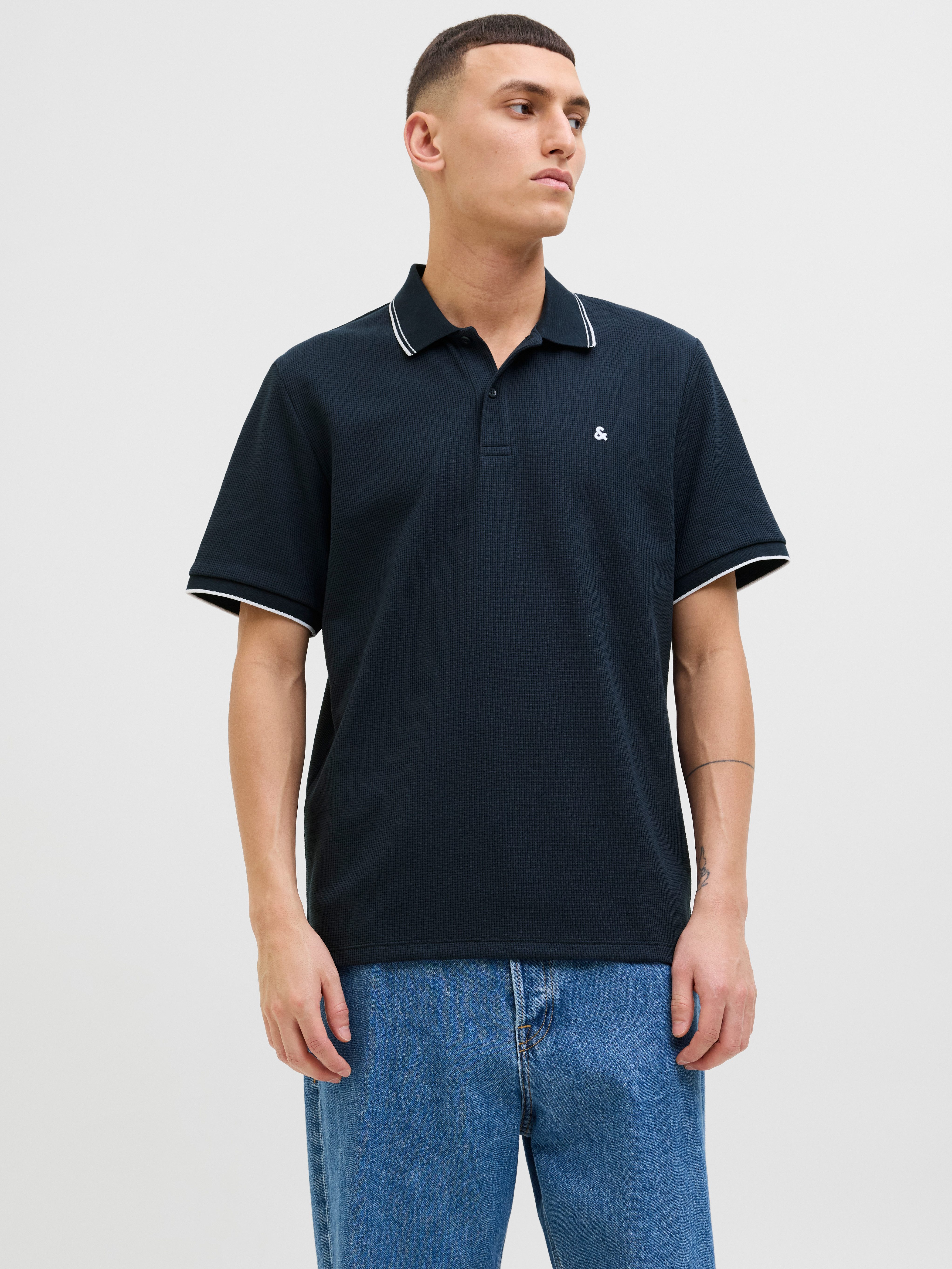 Jack & Jones Poloshirt JJEAUSTIN POLO SS NOOS mit Logo Stickerei günstig online kaufen