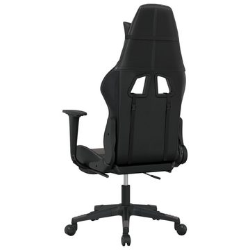 vidaXL Bürostuhl Gaming-Stuhl mit Fußstütze Schwarz und Grau Kunstleder Home Office Ses