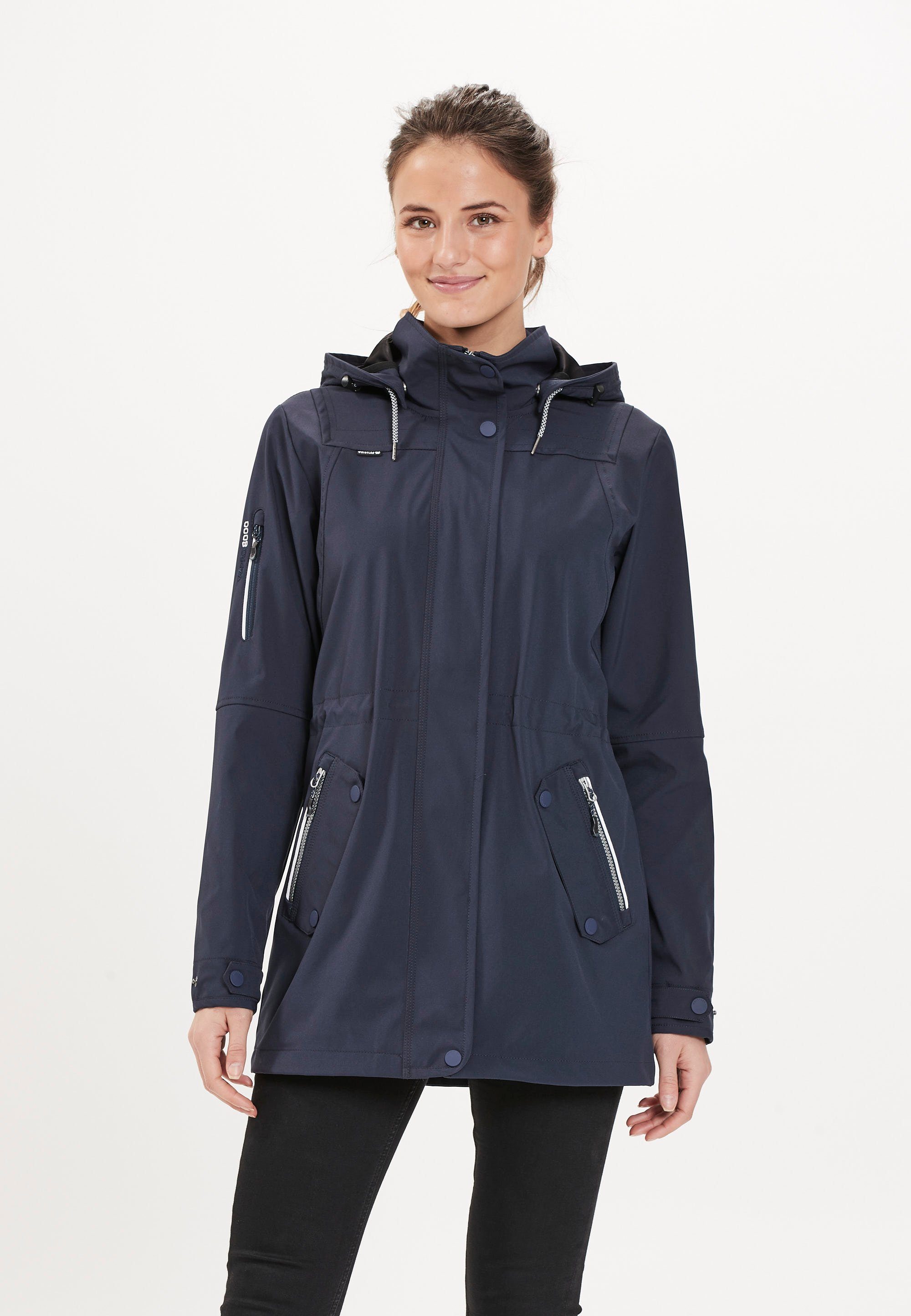 WHISTLER Softshelljacke komfortablem ISOBEL dunkelblau Langschnitt mit