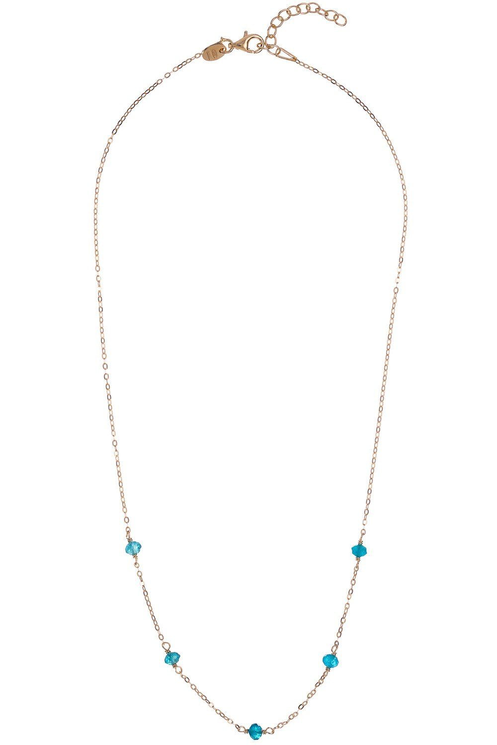 Alisia Silberkette Pietre Vergoldet Amazonit