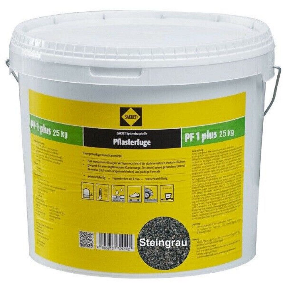 Sakret Fugenmörtel SAKRET Pflasterfugenmörtel PF1 plus steingrau 25 kg