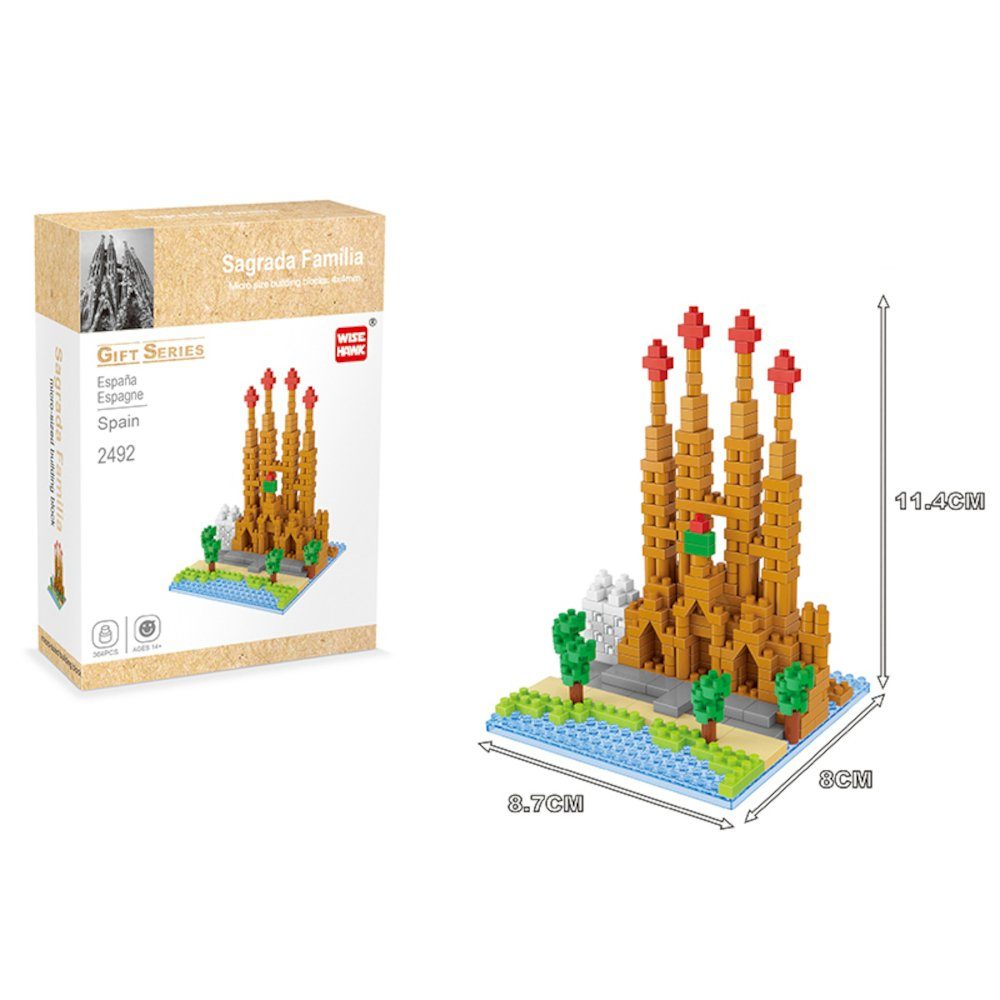 Tinisu Konstruktions-Spielset Sagrada Família Barcelona Wahrzeichen Modell LNO Micro-Bricks