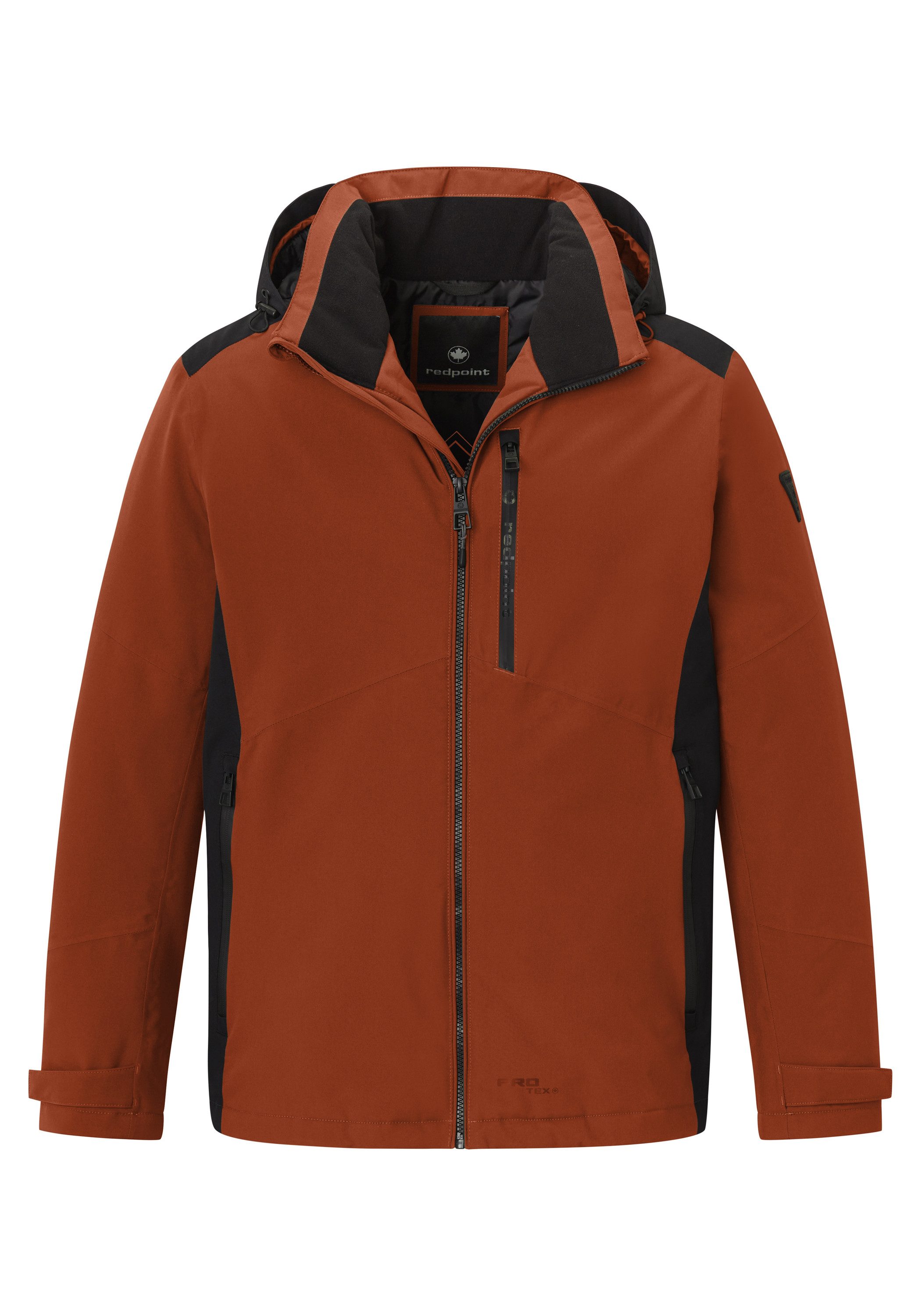 burned orange / black